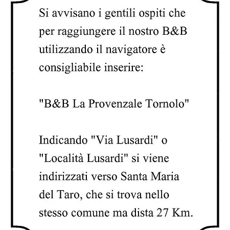 La Provenzale Tornolo